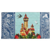  collage Retro met kant en bloemen Kussensloop (Voorkant-Rechts)