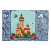  collage Retro met kant en bloemen Kussensloop (Achterkant)