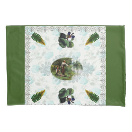  collage Retro met kant en bloemen Kussensloop