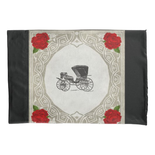  collage Retro met kant en bloemen Kussensloop (Voorkant)