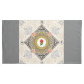  collage Retro met kant en bloemen Kussensloop (Voorkant-Links)