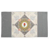  collage Retro met kant en bloemen Kussensloop (Voorkant-Rechts)