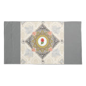  collage Retro met kant en bloemen Kussensloop (Achterkant-Links)