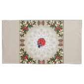  collage Retro met kant en bloemen Kussensloop (Voorkant-Links)