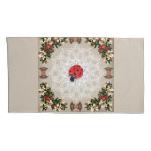  collage Retro met kant en bloemen Kussensloop (Achterkant-Rechts)