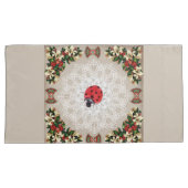  collage Retro met kant en bloemen Kussensloop (Voorkant-Rechts)