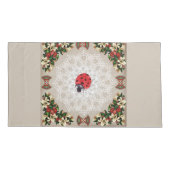  collage Retro met kant en bloemen Kussensloop (Achterkant-Links)