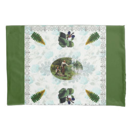  collage Retro met kant en bloemen Kussensloop