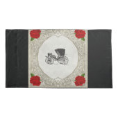  collage Retro met kant en bloemen Kussensloop (Achterkant)