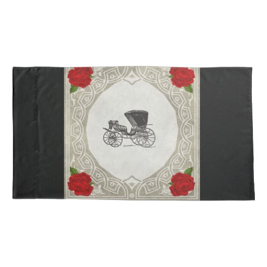  collage Retro met kant en bloemen Kussensloop (Achterkant)