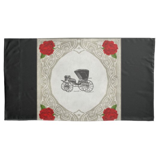  collage Retro met kant en bloemen Kussensloop (Voorkant)