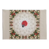  collage Retro met kant en bloemen Kussensloop (Achterkant-Rechts)