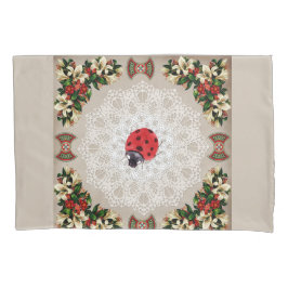  collage Retro met kant en bloemen Kussensloop