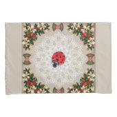  collage Retro met kant en bloemen Kussensloop (Voorkant-Rechts)