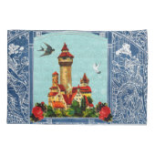  collage Retro met kant en bloemen Kussensloop (Achterkant-Links)