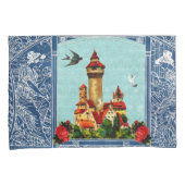  collage Retro met kant en bloemen Kussensloop (Voorkant-Rechts)