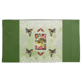  collage Retro met kant en bloemen Kussensloop (Voorkant-Rechts)