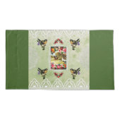  collage Retro met kant en bloemen Kussensloop (Achterkant-Links)