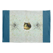  collage Retro met kant en bloemen Kussensloop (Achterkant)