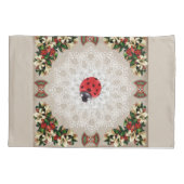  collage Retro met kant en bloemen Kussensloop (Achterkant)