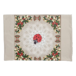  collage Retro met kant en bloemen Kussensloop