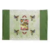  collage Retro met kant en bloemen Kussensloop (Achterkant-Links)