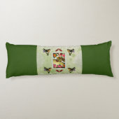  collage Retro met kant en bloemen Lichaamskussen (Achterkant)