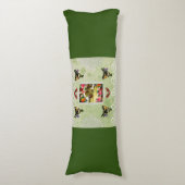  collage Retro met kant en bloemen Lichaamskussen (Voorkant Verticaal)