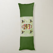  collage Retro met kant en bloemen Lichaamskussen (Achterkant (Verticaal))