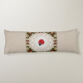  collage Retro met kant en bloemen Lichaamskussen (Achterkant)