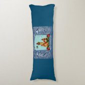  collage Retro met kant en bloemen Lichaamskussen (Voorkant Verticaal)