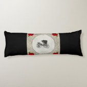  collage Retro met kant en bloemen Lichaamskussen (Achterkant)