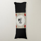  collage Retro met kant en bloemen Lichaamskussen (Voorkant Verticaal)