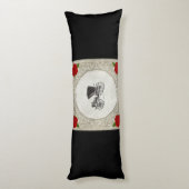  collage Retro met kant en bloemen Lichaamskussen (Achterkant (Verticaal))