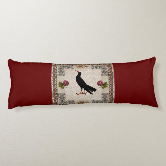  collage Retro met kant en bloemen Lichaamskussen (Achterkant)