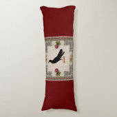  collage Retro met kant en bloemen Lichaamskussen (Voorkant Verticaal)