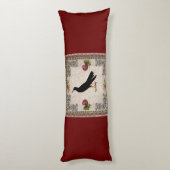  collage Retro met kant en bloemen Lichaamskussen (Achterkant (Verticaal))