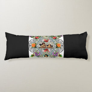 collage Retro met kant en bloemen Lichaamskussen