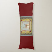  collage Retro met kant en bloemen Lichaamskussen (Voorkant Verticaal)