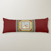  collage Retro met kant en bloemen Lichaamskussen (Voorkant)