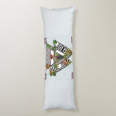  collage Retro met kant en bloemen Lichaamskussen (Achterkant (Verticaal))