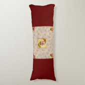  collage Retro met kant en bloemen Lichaamskussen (Voorkant Verticaal)