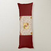  collage Retro met kant en bloemen Lichaamskussen (Achterkant (Verticaal))