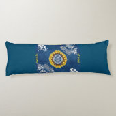  collage Retro met kant en bloemen Lichaamskussen (Achterkant)