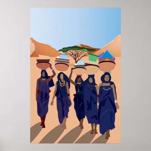 collage Retro met kant en bloemen Poster (Voorkant)