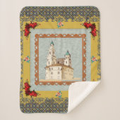  collage Retro met kant en bloemen Sherpa Deken (Voorkant)