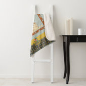  collage Retro met kant en bloemen Sherpa Deken (In situ)