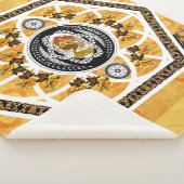  collage Retro met kant en bloemen Sherpa Deken (3/4)