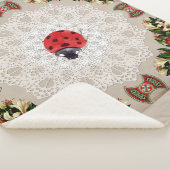  collage Retro met kant en bloemen Sherpa Deken (3/4)