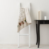  collage Retro met kant en bloemen Sherpa Deken (In situ)